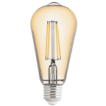 ULTRALUX - LED FILAMENT COB ЛАМПА КРУШКА, ДИМИРАЩА, 8W, E27, 2500K, 220-240V AC, АМБЪР, ST64 - LFST82725D
