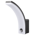 ULTRALUX- Светодиодна лампа с ON/OFF функция на сензора за движение и сменяема мощност 12W/15W/20W 4000K, IP65, за стена, графит - LLPS204GR