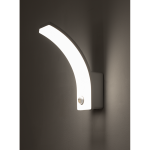 ULTRALUX - Светодиодна лампа с ON/OFF функция на сензора за движение и сменяема мощност 12W/15W/20W 4000K, IP65, за стена, бяла - LLPS204WH