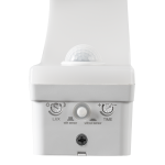 ULTRALUX - Светодиодна лампа с ON/OFF функция на сензора за движение и сменяема мощност 12W/15W/20W 4000K, IP65, за стена, бяла - LLPS204WH