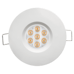 ULTRALUX - LED ЛУНА ЗА ВГРАЖДАНЕ 6.5W, 4200K, 220-240V AC, НЕУТРАЛНА СВЕТЛИНА, 45°, IP44  - LLVN6542WH