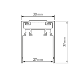ULTRALUX - Дълбока релса за открит монтаж 3 m, 48V DC - LMST20R3