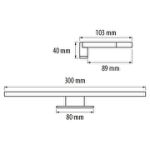 ULTRALUX - LOTM542 LED ЛАМПА ЗА ШКАФ И ОГЛЕДАЛО 5W 4200К ХРОМ IP44