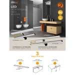 ULTRALUX - LED осветително тяло за баня – за огледало, стена и шкаф, 8W, 4000К, хром, IP44 - LOTM840CH