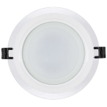 ULTRALUX - LED СТЪКЛЕН ПАНЕЛ ЗА ВГРАЖДАНЕ, КРЪГ, 12W, 4200K, 220V AC, НЕУТРАЛНА СВЕТЛИНА, IP44 - LPRG1242