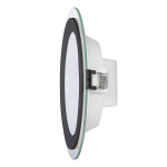 ULTRALUX - LED СТЪКЛЕН ПАНЕЛ ЗА ВГРАЖДАНЕ, КРЪГ, 12W, 4200K, 220-240V AC, IP44, ЧЕРЕН РИНГ - LPRG1242BL