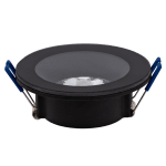 ULTRALUX - ЛУНА ЗА ВГРАЖДАНЕ КРЪГ, ЧЕРНА, СТАЦИОНАРНА, IP44, АЛУМИНИЙ И СТЪКЛО - LVSBRGU10BL