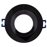 ULTRALUX - ЛУНА ЗА ВГРАЖДАНЕ КРЪГ, ЧЕРНА, СТАЦИОНАРНА, IP44, АЛУМИНИЙ И СТЪКЛО - LVSBRGU10BL