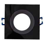 ULTRALUX - ЛУНА ЗА ВГРАЖДАНЕ КВАДРАТ, ЧЕРНА, СТАЦИОНАРНА, IP44, АЛУМИНИЙ И СТЪКЛО - LVSBSGU10BL