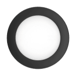 ULTRALUX - Мебелна LED луна за вграждане, кръг, 4W, 3000K/4000K/6500K, 12V DC, IP44, черна - ML124CCTB