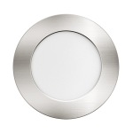 ULTRALUX - Мебелна LED луна за вграждане, кръг, 4W, 3000K/4000K/6500K, 12V DC, IP44, сатен никел - ML124CCTSN