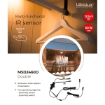 ULTRALUX - МЕБЕЛЕН IR СЕНЗОР ЗА БЛИЗОСТ И ДВИЖЕНИЕ, ДВОЕН, 60W, 12/24 V DC, 5 CM ЗА ВГРАЖДАНЕ И ОТКРИТ МОНТАЖ - MSD2460D