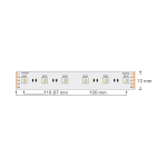 ULTRALUX - ПРОФЕСИОНАЛНА LED ЛЕНТА 19.2W/M, RGB+4200K, 24V DC, 60 LED/M, SMD5050 - PN5060RGBW
