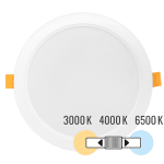 ULTRALUX - LED ПАНЕЛ ЗА ВГРАЖДАНЕ, КРЪГ, ВЛАГОЗАЩИТЕН 18W, 3000K/4000K/6500K, 220-240V AC, IP54 - PRW18CCT