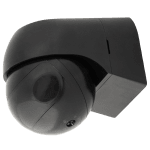 ULTRALUX - PIR сензор за движение за открит монтаж с черна леща, 180°, 12m, IP44, черен - PSD44BE