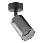 ULTRALUX - Тяло за таван, стъклено, GU10, 220-240V AC, IP20, черно - RPGC1B