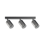 ULTRALUX - Тяло за таван, стъклено, 3XGU10, 220-240V AC, IP20, черно - RPGC3B