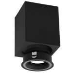ULTRALUX - ЛУНА ЗА ОТКРИТ МОНТАЖ, КВАДРАТ, GU10, СТАЦИОНАРНА, ЧЕРНА, IP20 - SDSGU10BL