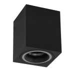 ULTRALUX - ЛУНА ЗА ОТКРИТ МОНТАЖ, КВАДРАТ, GU10, СТАЦИОНАРНА, ЧЕРНА, IP20 - SDSGU10BL