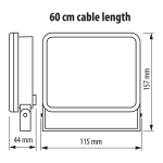 ULTRALUX - LED ПРОЖЕКТОР БЕЗ ЗАСЛЕПЯВАНЕ 20W, 4200K, 220V-240V AC, IP65, БЯЛ - SPA2042