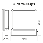 ULTRALUX - LED ПРОЖЕКТОР БЕЗ ЗАСЛЕПЯВАНЕ 30W, 4200K, 220V-240V AC, IP65, БЯЛ - SPA3042