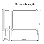 ULTRALUX - LED ПРОЖЕКТОР БЕЗ ЗАСЛЕПЯВАНЕ 50W, 4200K, 220V-240V AC, IP65, БЯЛ - SPA5042