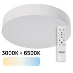 ULTRALUX - LED ДИМИРАЩА CCT ПЛАФОНИЕРА С ДИСТАНЦИОННО УПРАВЛЕНИЕ, БЯЛА, MAX. 72W, 3000K-6500К, 220-240V AC, КРЪГ, IP20 - SPL2B72RC