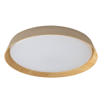 ULTRALUX - LED димираща ССТ плафониера с дистанционно управление бежов/дърво, max.72W, 3000K-6000К, 220-240V AC, кръг, IP20 - SPL2L72RC