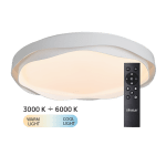 ULTRALUX - LED димираща ССТ плафониера с дистанционно управление бял, max.72W, 3000K-6000К, 220-240V AC, кръг, IP20 - SPL3L72RC