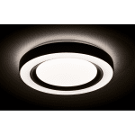 ULTRALUX - LED димираща ССТ плафониера с дистанционно управление, черен, max.72W, 3000K-6000К, 220-240V AC, кръг, IP20 - SPL4L72RCB
