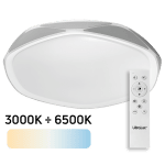 ULTRALUX - LED ДИМИРАЩА CCT ПЛАФОНИЕРА С ДИСТАНЦИОННО УПРАВЛЕНИЕ, СИВ, MAX. 72W, 3000K-6500К, 220-240V AC, КРЪГ, IP20 - SPL6B72RC