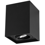 ULTRALUX - ЛУНА ЗА ОТКРИТ МОНТАЖ, КВАДРАТ, GU10, ПОДВИЖНА, ЧЕРНА - SPSGU10BL
