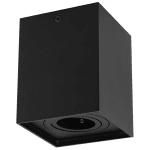 ULTRALUX - ЛУНА ЗА ОТКРИТ МОНТАЖ, КВАДРАТ, GU10, ПОДВИЖНА, ЧЕРНА - SPSGU10BL