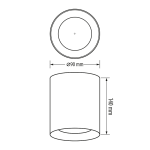 ULTRALUX - ЛУНА ЗА ОТКРИТ МОНТАЖ, КРЪГ, GU10, СТАЦИОНАРНА, БЯЛА - SSRGU10WH