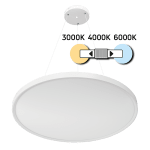 ULTRALUX - LED SLIM ПЛАФОНИЕРА, БЯЛА, 50W, 3000K/4000K/6000K, 220V-240V AC, IP20 - VRP50CCTWH
